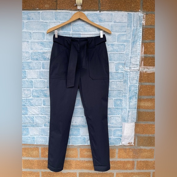 Veronica Beard Mahary Belted High-Waisted Pants size 2 - Picture 4 of 16